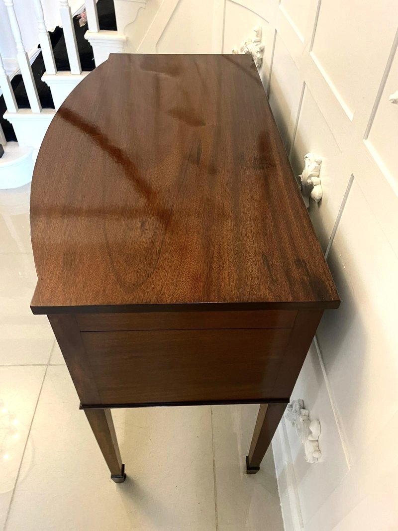 Small Antique Victorian Quality Mahogany Bow Fronted Sideboard - Image 6